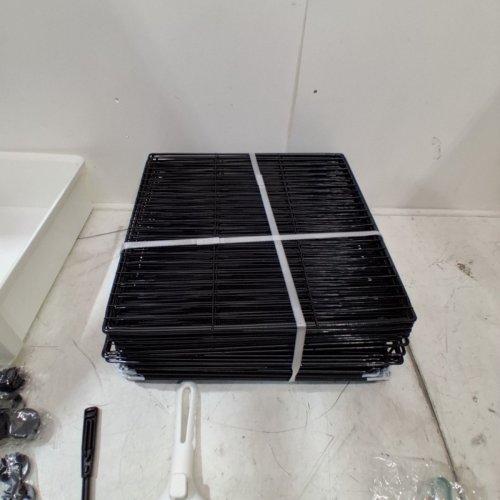 MULTI-LEVEL WIRE CAT CAGE WITH LITTER BOX - 55" X 14" X 41" - BLACK image 4