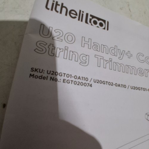 LITHELI U20 HANDY+ CORDLESS STRING TRIMMER - 12" - 20 V - ORANGE/WHITE - (MODEL:EGT020074) image 3