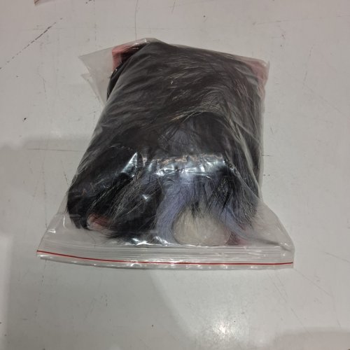 2PC CAT EARS AND BUTT PLUG TAIL - SMALL- BLACK EARS WITH BLACK/BLUE/GREY TAIL image 3