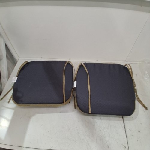 2PK TUFTED NON-SLIP KITCHEN CHAIR CUSHIONS - 16.5" X 16.5" X 3.5" - CARAMEL image 3