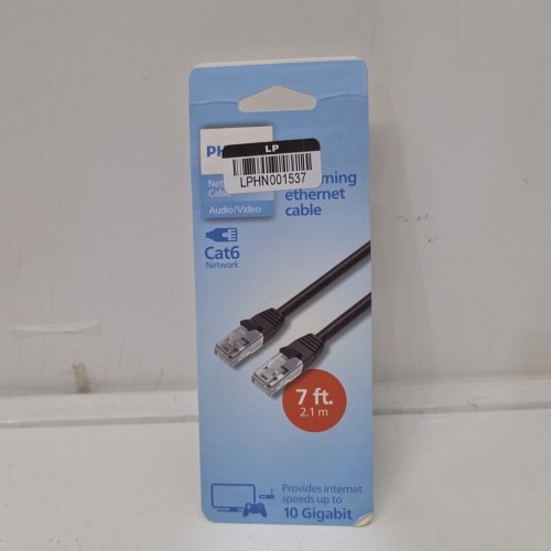 PHILIPS CAT6 ETHERNET CABLE - UP TO 10GBPS - 7FT - BLACK (MODEL: SWR9592B/37) image 3