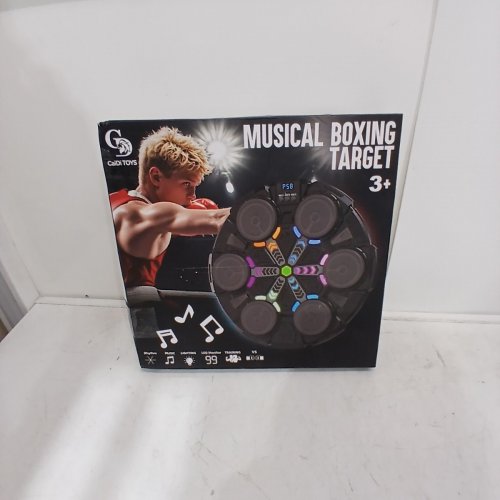 MUSICAL BOXING TARGET MACHINE WITH RHYTHM LIGHT AND BOXING GLOVES - BLACK (MODEL: CD8820) image 3