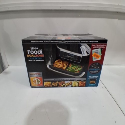 NINJA FOODI 6-IN-1 DUALZONE FLEX BASKET AIR FRYER - 7QT MEGA ZONE - BLACK (MODEL: DZ071C) image 5