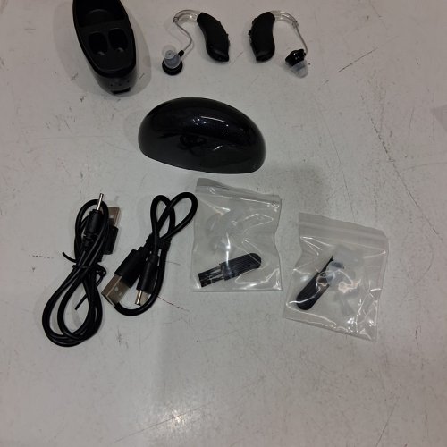 TAIMEI RECHARGEABLE HEARING AIDS WITH PORTABLE CHARGING CASE - BLACK image 4