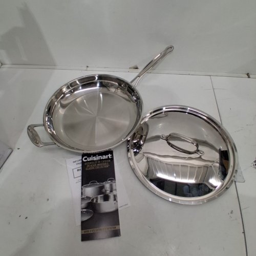 CUISINART CLASSIC COLLECTION SKILLET WITH LID - 12" - STAINLESS STEEL (MODEL : 722-30HSSLC) image 2