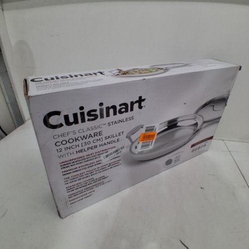 CUISINART CLASSIC COLLECTION SKILLET WITH LID - 12" - STAINLESS STEEL (MODEL : 722-30HSSLC) image 4