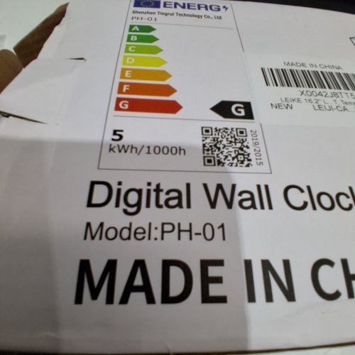 DIGITAL WALL CLOCK WITH DATE, TEMPERATURE, ALARM SETTINGS AND REMOTE - MULTICOLOR (MODEL: PH-01) image 3