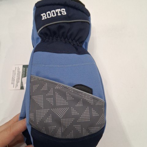 KIDS ROOTS GLOVES MITTENS WITH WATERPROOF MEMBRANE - MEDIUM - BLUE (STYLE:2021197) image 2