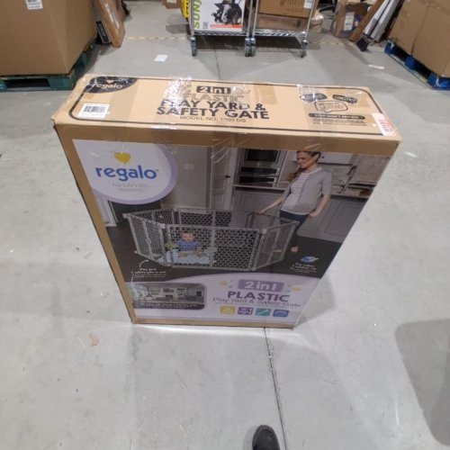 REGALO SAFETY GATE/PLAY YARD - 192" X 26" - GREY (MODEL: 1360 DS) image 4