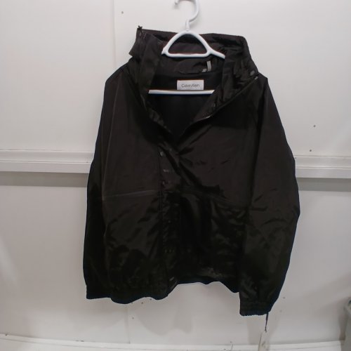 WOMEN'S CALVIN KLEIN LIGHTWEIGHT WATER RESISTANT EVERDAY WINDBREAKER - MEDIUM - BLACK (MODEL: CW240179) image 3