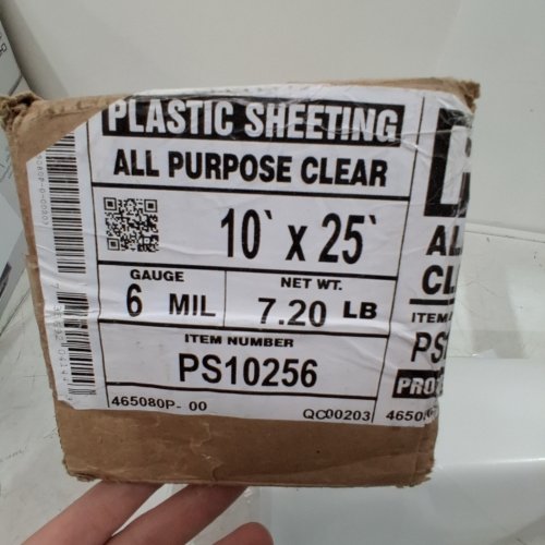 HEAVY DUTY PLASTIC SHEETING - 3 MIL THICK - 10 X 20FT - CLEAR image 4