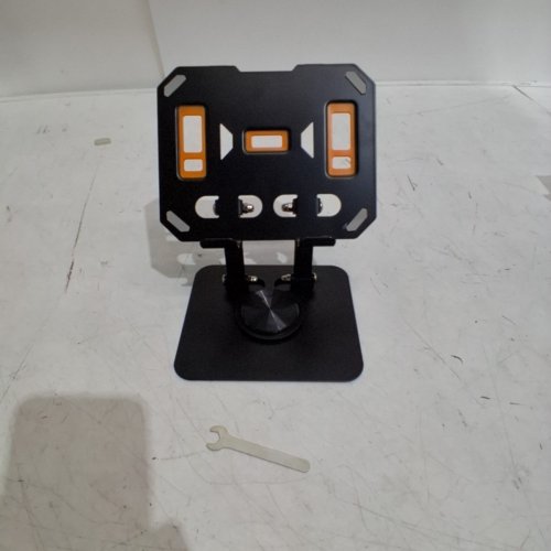 360 ROTATING FOLDING TABLET STAND - BLACK/ORANGE (MODEL: YD-711) image 2