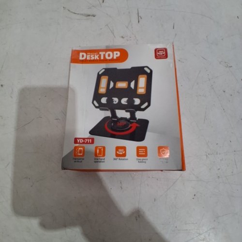360 ROTATING FOLDING TABLET STAND - BLACK/ORANGE (MODEL: YD-711) image 3
