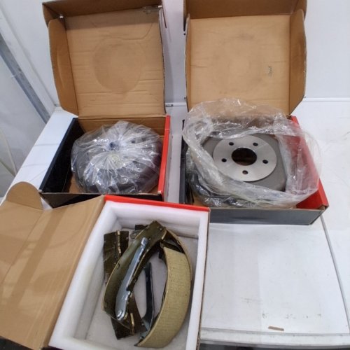 6PC A-PREMIUM REAR BRAKE DRUMS AND CERAMIC BRAKE SHOES FOR FORD TRANSIT CONNECT (2010-2013) - GREY image 3