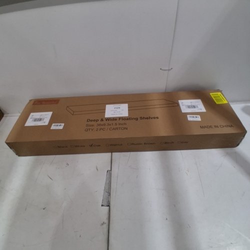 2PK FUN MEMORIES HAND MADE PICTURE LEDGE SHELF - 36" - OAK (MODEL: FS-MDFU36) image 2