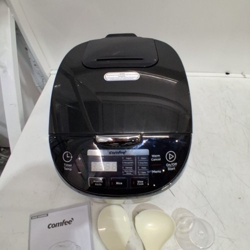 COMFEE' RICE COOKER WITH FUZZY LOGIC TECHNOLOGY - 11 PRESETS, 20 CUP COOKED AUTO KEEP WARM, 24-HR DELAY TIMER - BLACK (MODEL: ‎MB-FS5077) image 4