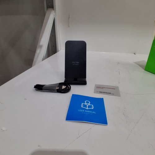 PICTEK FAST WIRELESS CHARGER STAND COMPATIBLE WITH APPLE - 7.5W / 10W / 15W - BLACK (MODEL: PA082B) image 3