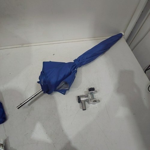AMMSUN PORTABLE BEACH CLAMP-ON UMBRELLA WITH CARRY CASE - 52" - BLUE image 3