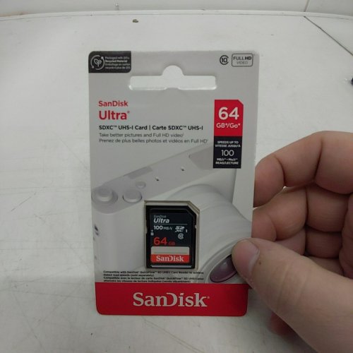 SANDISK 64GB ULTRA SDXC MEMORY CARD, 100MB/S (Model: SDSDUNR-064G-GN3IN) image 2