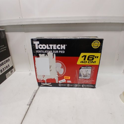 TOOLTECH 3-SPEED OSCILLATING PEDESTAL FAN - 16" - WHITE (MODEL: 100077) image 5
