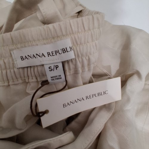 WOMEN'S BANANA REPUBLIC VISCOSE LINEN PALAZZO PANTS -SMALL - CREAM image 3