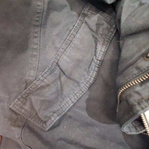 MEN'S LEVI'S BIG & TALL WASHED COTTON HOODED MILITARY JACKET - EXTRA LARGE TALL - NAVY BLUE (MODEL: LM8TC364) image 2