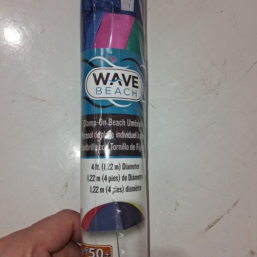 WAVE BEACH CLAMP ON BEACH UMBRELLA - 4FT - MULTI COLOR image 3