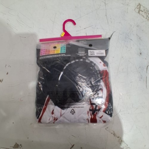 2PC GIRLS WAY TO CELEBRATE BLOODY BRIDE COSTUME - LARGE (10-12) - WHITE/BLACK/RED image 3