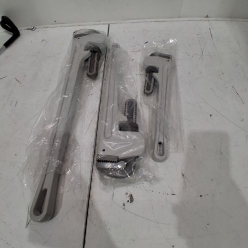 3PC STARK HEAVY DUTY ALUMINUM PIPE WRENCH SET - 14", 18", 24" (MODEL: 18849) image 4