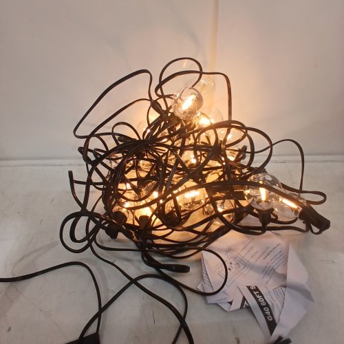 SOLAR STRING LIGHTS WITH LED BULBS - 60FT - BLACK (MODEL: GLS-18J2P-G40-25) image 2