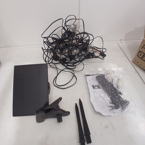 SOLAR STRING LIGHTS WITH LED BULBS - 60FT - BLACK (MODEL: GLS-18J2P-G40-25) image 3