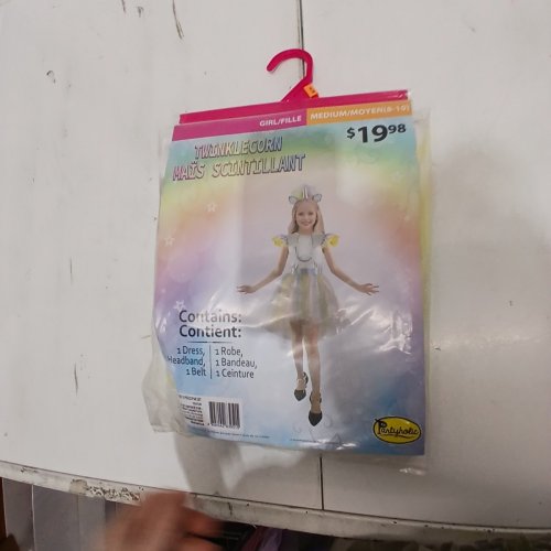 3PC PARTYHOLICS TWINKLECORN UNICORN COSTUME - MEDIUM (8-10) - MULTICOLOUR image 2
