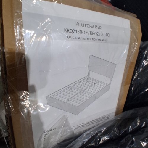 MODERN STYLE BED FRAME WITH HEADBOARD - QUEEN - BLACK (MODEL: KRQ2130-1Q) image 5