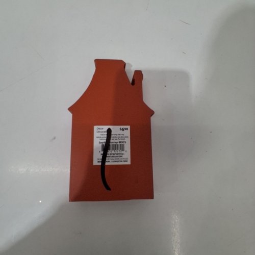DECORATIVE WOODEN SPOOKY HAUNTED HOUSE DECORATION - 7" - ORANGE image 3