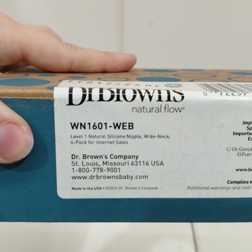 6PK DR BROWN'S LEVEL 1 WIDE-NECK SILICONE NIPPLES - CLEAR (MODEL: WN1601-WEB) image 3