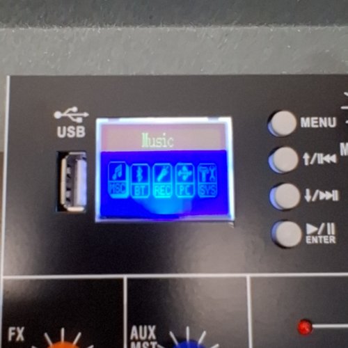 KMISE PROFESSIONAL SOUND MIXER 8 CHANNEL AUDIO CONSOLE WITH DIGITAL SOUND BOARD USB INPUT - 48V - BLACK/RED (MODEL: MI8419-KCA) image 3
