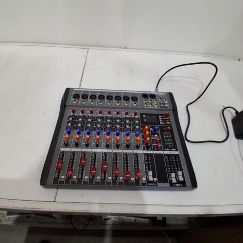 KMISE PROFESSIONAL SOUND MIXER 8 CHANNEL AUDIO CONSOLE WITH DIGITAL SOUND BOARD USB INPUT - 48V - BLACK/RED (MODEL: MI8419-KCA) image 4