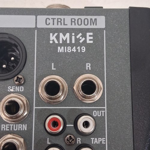 KMISE PROFESSIONAL SOUND MIXER 8 CHANNEL AUDIO CONSOLE WITH DIGITAL SOUND BOARD USB INPUT - 48V - BLACK/RED (MODEL: MI8419-KCA) image 6