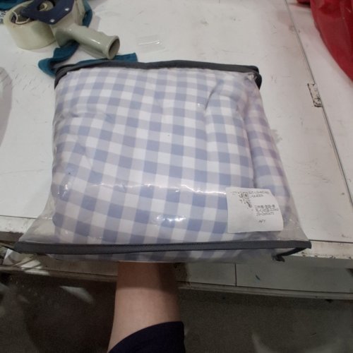3PC COTTON BEDDING SET - 90" X 90" + 2PC 20" X 30" - BLUE image 3