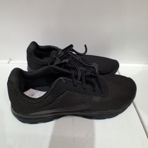 MENS ATHELTIC WORKS REACTIVE MEMORY FOAM SNEAKERS - SIZE 10 WIDE - BLACK (MODEL: 16REACTIVEY21) image 2
