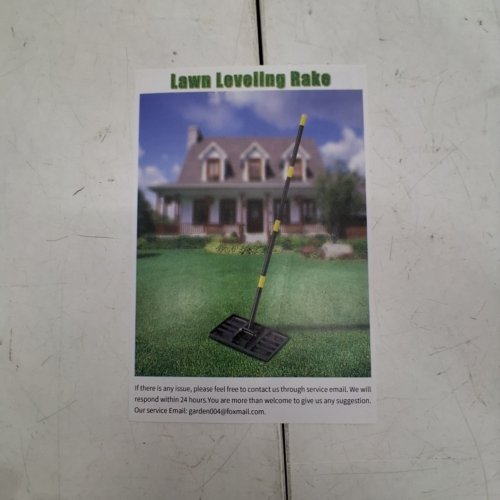 LAWN LEVELING RAKE - 30" X 10" - GREY/BLACK image 2