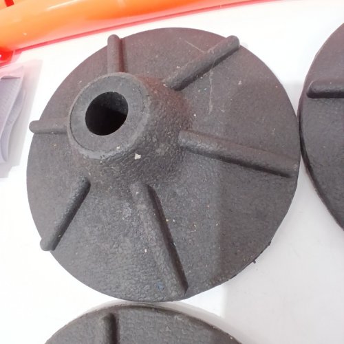 4PC TRAFFIC CONTROL POSTS WITH WEIGHTED BASE & REFLECTIVE STRIPS - 34" - ORANGE (MODEL: WP-13) image 3