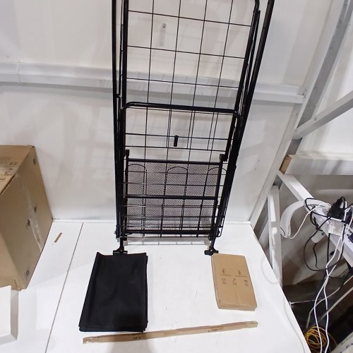HANDCART PORTABLE AND FOLDABLE UTILITY SHOPPING CART-19"X14"X38"-BLACK image 2