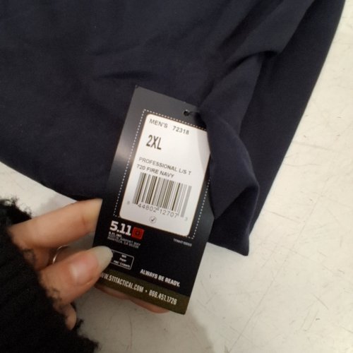 MEN'S 5.11 TACTICAL PROFESSIONAL LONG SLEEVE TEE - 2XL - FIRE NAVY image 2