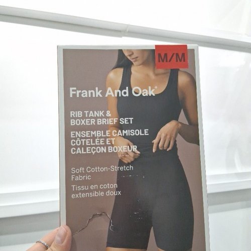 2PC WOMEN'S FRANK AND OAK TANK AND BOXER BRIEF SET - MEDIUM - GREY (STYLE: 1987240) image 2