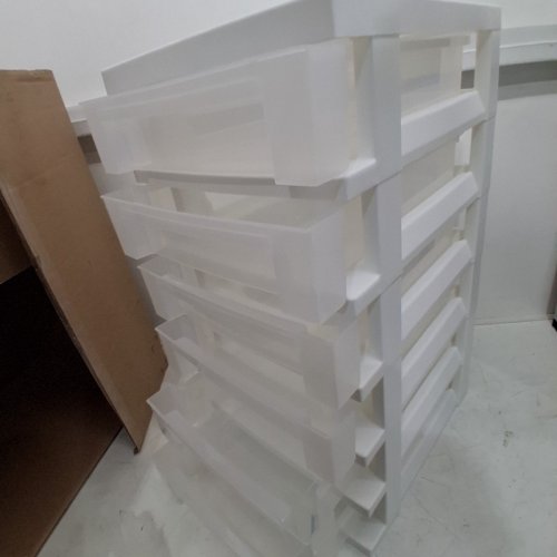 IRIS 6-DRAWER PLASTIC ROLLING STORAGE ORGANIZING CART - WHITE (MODEL: MC-360) image 3