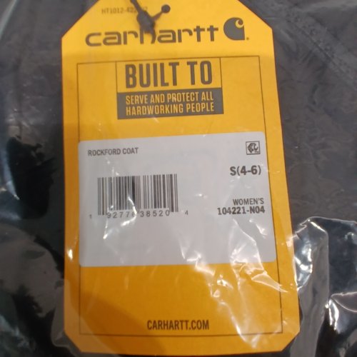 WOMEN'S CARHARTT ROCKFORD WATER REPELLENT COAT - SMALL (4-6) - BLACK (STYLE: 104221-N04) image 2