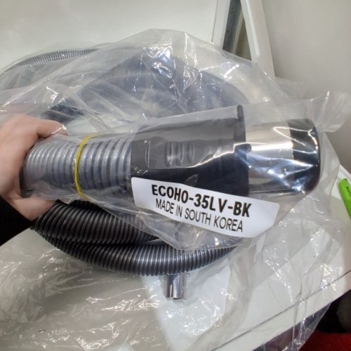 OVO UNIVERSAL CENTRAL VACUUM HOSE - LOW VOLTAGE SWITCH ON HANDLE, CRUSHPROOF HOSE FITS MOST INLETS - 35FT - BLACK/GREY (MODEL:ECOHO-35LV-BK) image 3