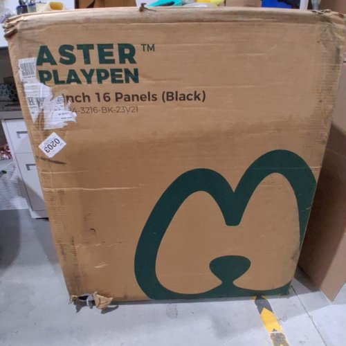 16PC FXW ASTER OUTDOOR METAL DOG PLAYPEN - 83.4SQ. FT. 32" TALL - BLACK (MODEL: 124--3216--BK-23V21) image 3