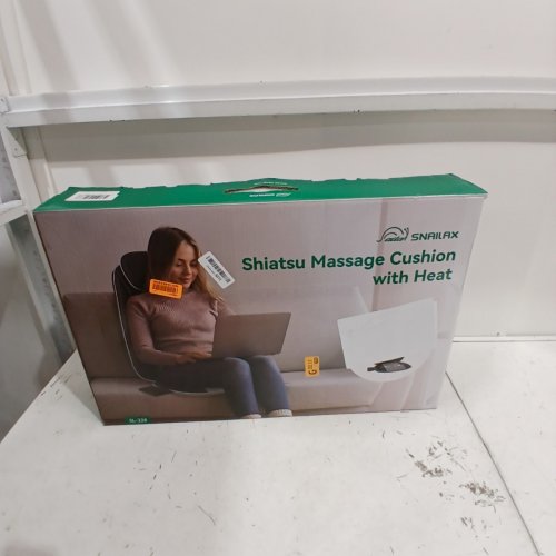 SNAILAX CHAIR BACK MASSAGER WITH HEAT SHIATSU MASSAGE AND VIBRATION - BLACK (MODEL: SL-228) image 5